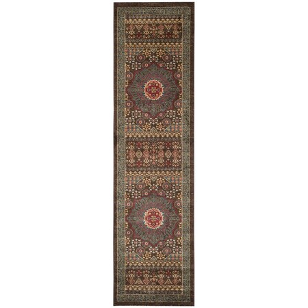 Safavieh 2 ft. 2 in. x 10 ft. Runner Mahal Power Loomed RugNavy & Red MAH620C-210